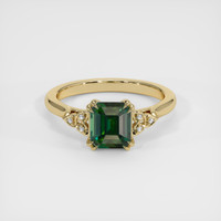 1.58 Ct. Green Sapphire Ring, 14K Yellow Gold 1