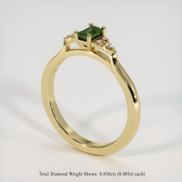 0.43 Ct. Sapphire Ring, 14K Yellow Gold 2