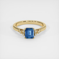 1.24 Ct. Blue Sapphire Ring, 18K Yellow Gold 1