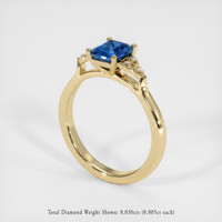 1.24 Ct. Blue Sapphire Ring, 18K Yellow Gold 2