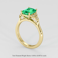 1.92 Ct. Emerald Ring, 18K Yellow Gold 2