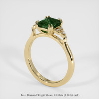 1.58 Ct. Green Sapphire Ring, 18K Yellow Gold 2
