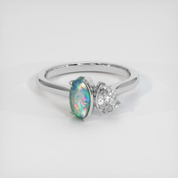 0.85 Ct. Gemstone Ring, Platinum 950 1