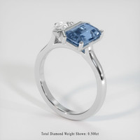 2.08 Ct. Gemstone Ring, Platinum 950 2