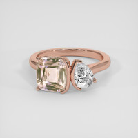 3.43 Ct. Padparadscha Sapphire Ring, 14K Rose Gold 1