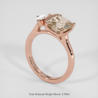 3.43 Ct. Padparadscha Sapphire Ring, 18K Rose Gold 2