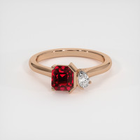 1.55 Ct. Ruby Ring, 18K Rose Gold 1