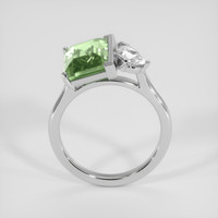 3.62 Ct. Green Prasiolite Ring, Silver 3