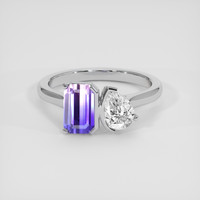 1.40 Ct. Bi Color Sapphire Ring, Silver 1