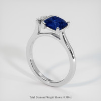1.79 Ct. Sapphire Ring, 14K White Gold 2