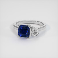 1.79 Ct. Sapphire Ring, 18K White Gold 1