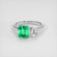 1.91 Ct. Emerald Ring, 18K White Gold 1