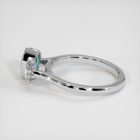 0.85 Ct. Gemstone Ring, 18K White Gold 4