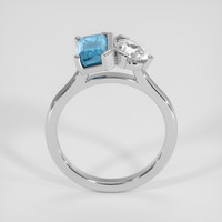 1.96 Ct. Blue Zircon Ring, 18K White Gold 3