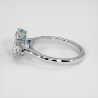 1.96 Ct. Blue Zircon Ring, 18K White Gold 4