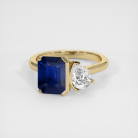 2.62 Ct. Blue Sapphire Ring, 14K Yellow Gold 1