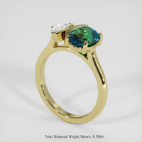 2.13 Ct. Bi Color Sapphire Ring, 14K Yellow Gold 2