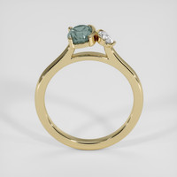 1.05 Ct. Bluish Green Sapphire Ring, 14K Yellow Gold 3