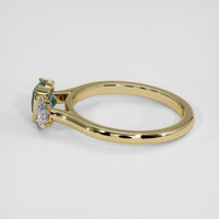 1.05 Ct. Bluish Green Sapphire Ring, 14K Yellow Gold 4