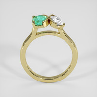 0.58 Ct. Emerald Ring, 18K Yellow Gold 3