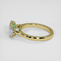 0.58 Ct. Emerald Ring, 18K Yellow Gold 4