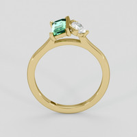 0.51 Ct. Emerald Ring, 18K Yellow Gold 3
