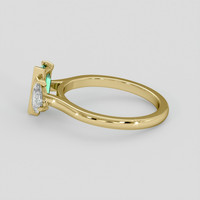 0.51 Ct. Emerald Ring, 18K Yellow Gold 4