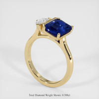 2.62 Ct. Blue Sapphire Ring, 18K Yellow Gold 2