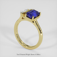 2.33 Ct. Purplish Blue Sapphire Ring, 18K Yellow Gold 2