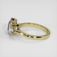 2.33 Ct. Purplish Blue Sapphire Ring, 18K Yellow Gold 4