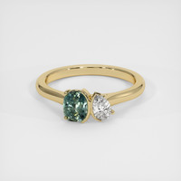 0.80 Ct. Sapphire Ring, 18K Yellow Gold 1