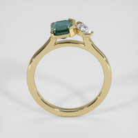 1.36 Ct. Bluish Green Sapphire Ring, 18K Yellow Gold 3