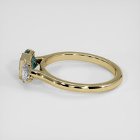 1.36 Ct. Bluish Green Sapphire Ring, 18K Yellow Gold 4