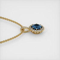 0.55 Ct. Sapphire Pendant, 14K Yellow Gold 3