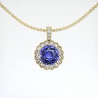1.13 Ct. Sapphire Pendant, 14K Yellow Gold 1