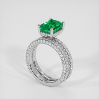 2.87 Ct. Emerald Ring, Platinum 950 2
