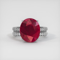 7.04 Ct. Ruby Ring, Platinum 950 1