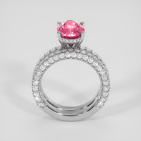 3.01 Ct. Padparadscha Sapphire Ring, Platinum 950 3