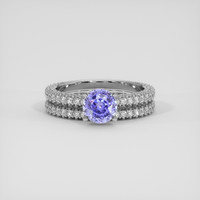 1.46 Ct. Violet Sapphire Ring, Platinum 950 1