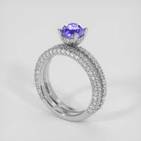 1.46 Ct. Violet Sapphire Ring, Platinum 950 2