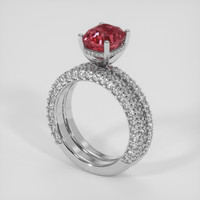3.14 Ct. Padparadscha Sapphire Ring, Platinum 950 2