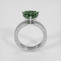 6.36 Ct. Bluish Green Sapphire Ring, Platinum 950 3
