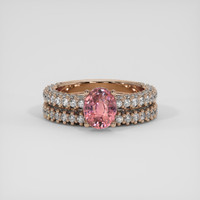 1.63 Ct. Padparadscha Sapphire Ring, 14K Rose Gold 1