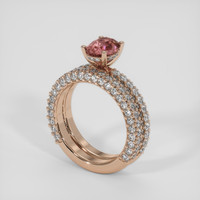 1.63 Ct. Padparadscha Sapphire Ring, 14K Rose Gold 2