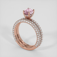 2.01 Ct. Purplish Pink Sapphire Ring, 14K Rose Gold 2