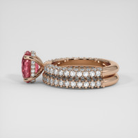 2.82 Ct. Padparadscha Sapphire Ring, 18K Rose Gold 4