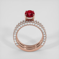 2.03 Ct. Ruby Ring, 18K Rose Gold 3