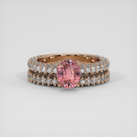 1.63 Ct. Padparadscha Sapphire Ring, 18K Rose Gold 1