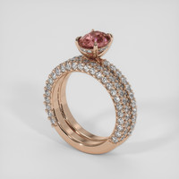 1.63 Ct. Padparadscha Sapphire Ring, 18K Rose Gold 2