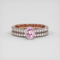 2.01 Ct. Purplish Pink Sapphire Ring, 18K Rose Gold 1
